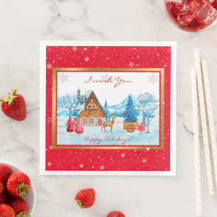 Holidays Landscape Customise Napkin