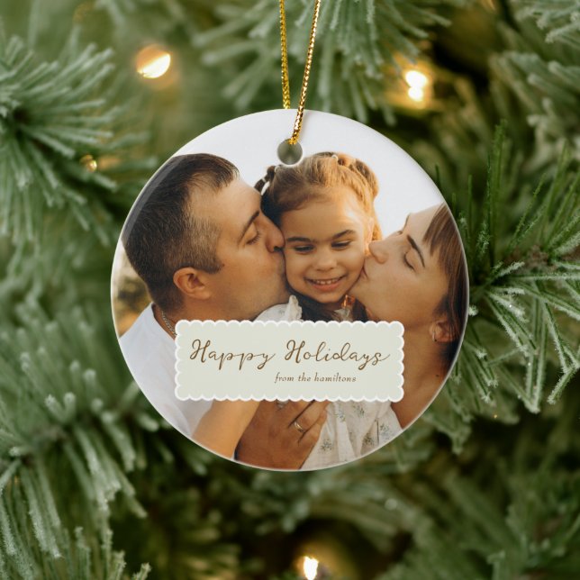 Holidays Multi-photo Memory Card Ceramic Tree Decoration (Tree)