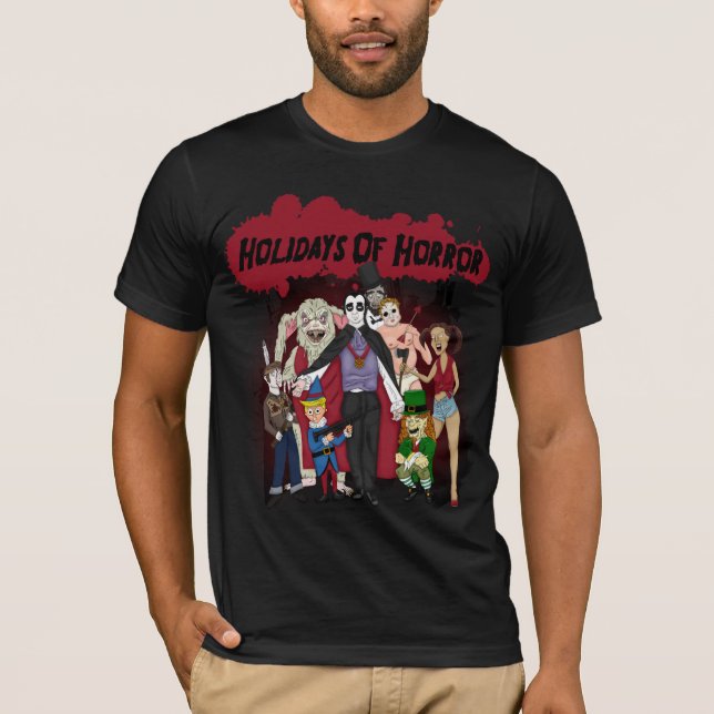 Holidays Of Horror (In Black) T-Shirt (Front)