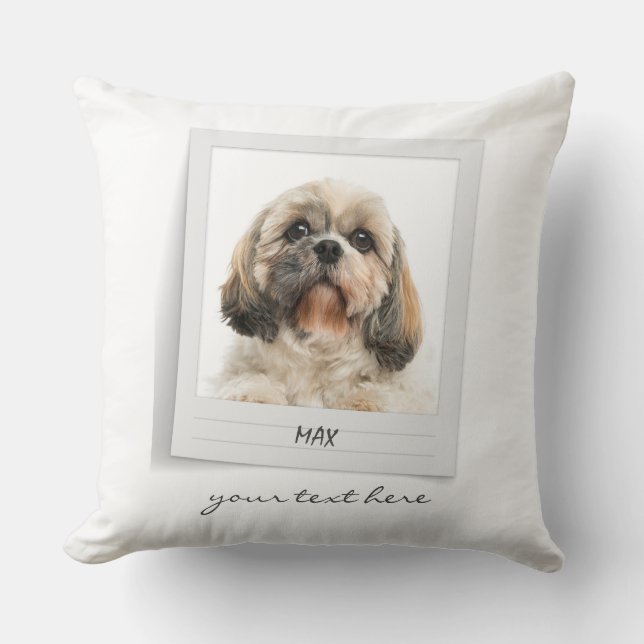 Holidays Pet Birthday Photo Frame Personalized Dog Cushion (Front)