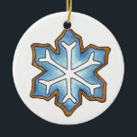 Holidays Snowflake Snow Flake Christmas Hanukkah Ceramic Tree Decoration<br><div class="desc">Features an original marker illustration of a classic holiday cookie shaped like a blue snowflake. Perfect for Christmas or Hanukkah!

This illustration is also available on other products. Don't see what you're looking for? Need help with customisation? Contact Rebecca to have something designed just for you.</div>
