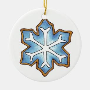 Holidays Snowflake Snow Flake Christmas Hanukkah Ceramic Tree Decoration