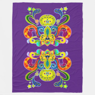holiES - abstract happy holy Cow + your ideas Fleece Blanket