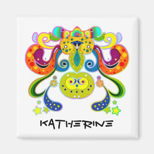 holiES - abstract happy holy Cow + your ideas Magnet