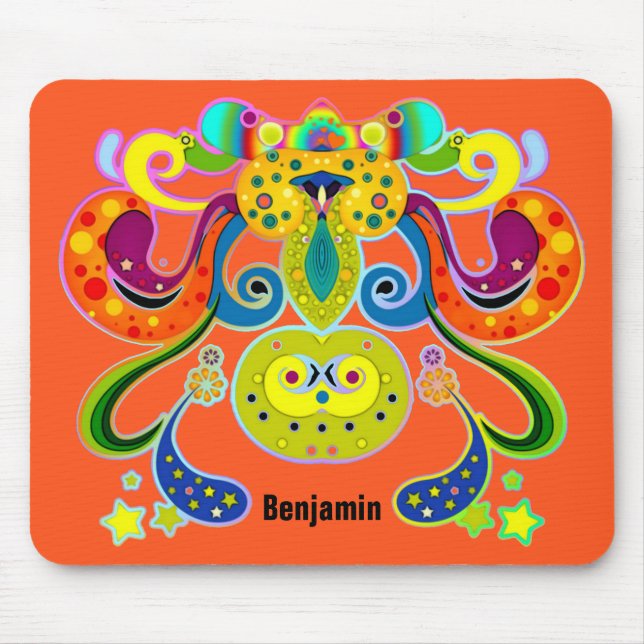 holiES - abstract happy holy Cow + your ideas Mouse Pad (Front)