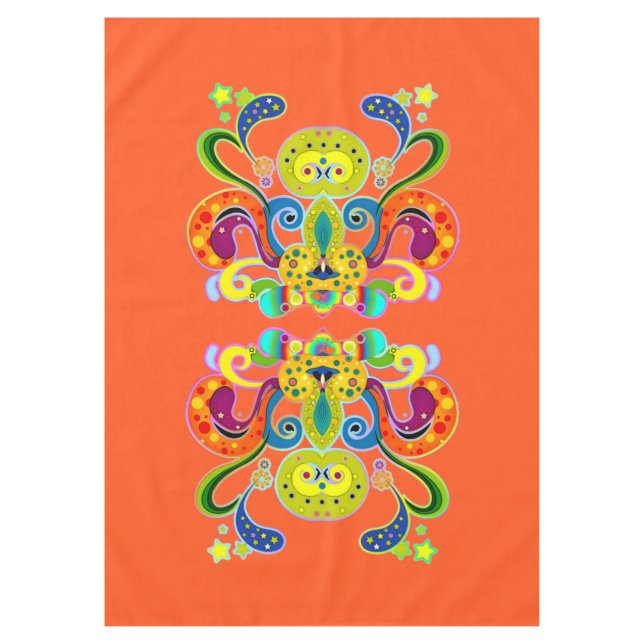 holiES - abstract happy holy Cow + your ideas Tablecloth (Front)