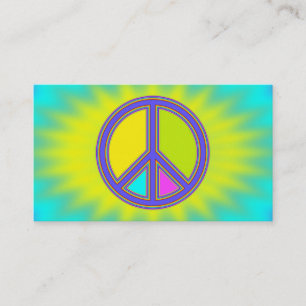 holiES - colorful PEACE sign + your ideas Business Card