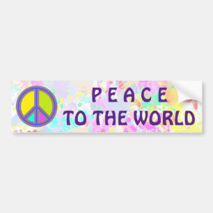 holiES - colourful PEACE sign + your ideas Bumper Sticker