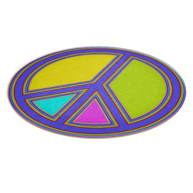 holiES - colourful PEACE sign + your ideas Cutting Board (Corner)