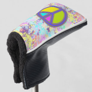 holiES - colourful PEACE sign + your ideas Golf Head Cover
