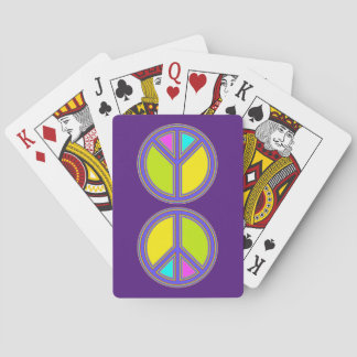 holiES - colourful PEACE sign + your ideas Playing Cards