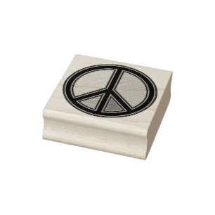 holiES - colourful PEACE sign + your ideas Rubber Stamp