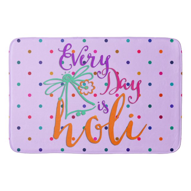 holiES - Every Day is Holi + your backgr. & ideas Bath Mat (Front)