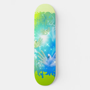 holiES - Flying Hands Pigeons ART Skateboard