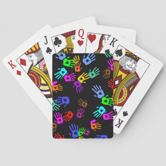 holiES - hands coloured pattern 1 + your backgr. Playing Cards