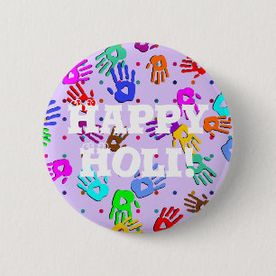 holiES - hands dots coloured pattern 1 6 Cm Round Badge