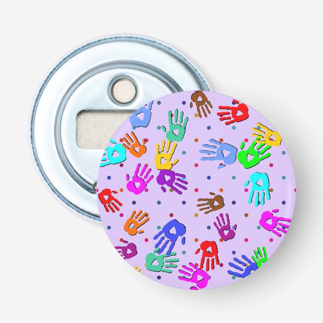 holiES - hands dots coloured pattern 1 Bottle Opener (Front)