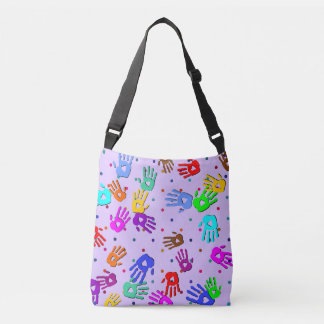 holiES - hands dots coloured pattern 1 Crossbody Bag