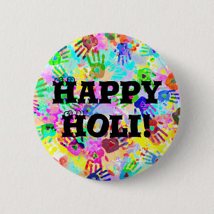 holiES - hands splashes coloured grunge pattern 2 6 Cm Round Badge