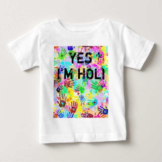holiES - hands splashes coloured grunge pattern 2 Baby T-Shirt (Front)