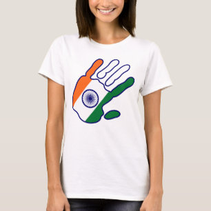 holiES - India Flag Hand + your ideas T-Shirt