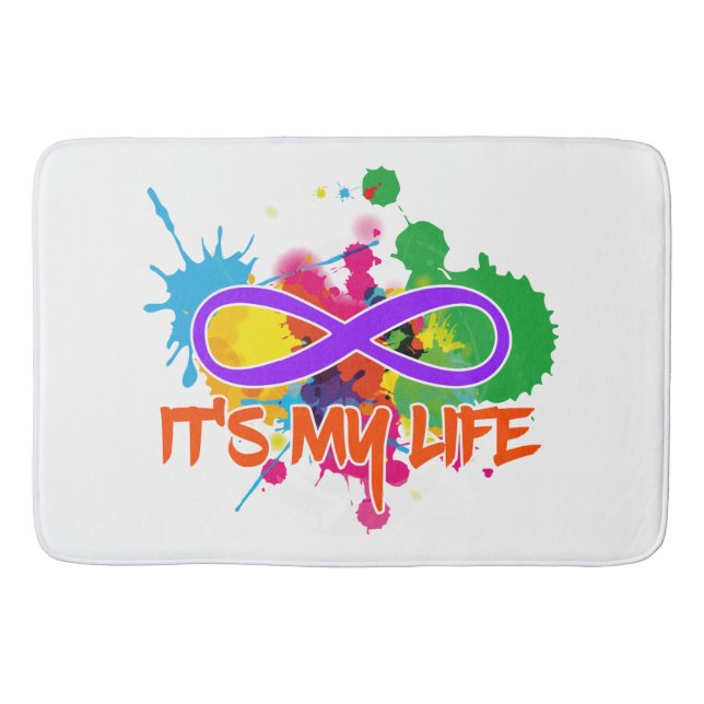 holiES - Lemniscate - It's my Life Splashes Bath Mat (Front)