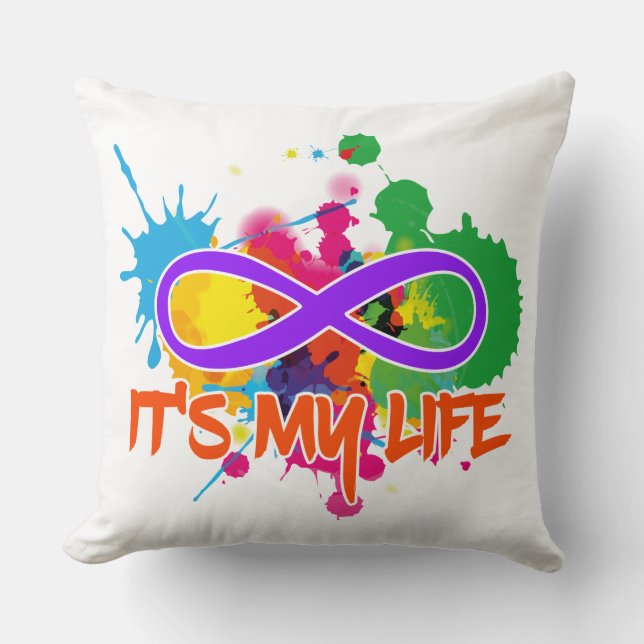holiES - Lemniscate - It's my Life Splashes Cushion (Front)