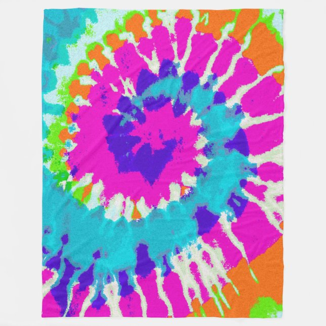 holiES - Power Spiral Batik Style Fleece Blanket (Front)