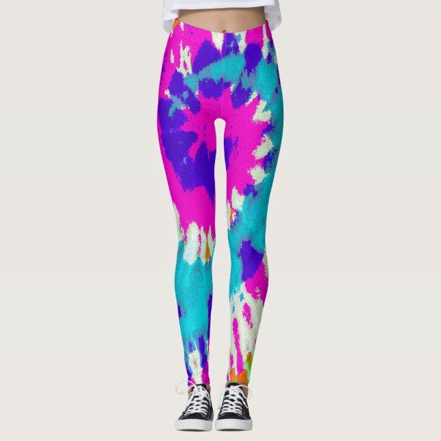 holiES - Power Spiral Batik Style Leggings (Front)