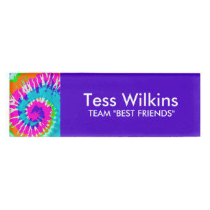 holiES - Power Spiral Batik Style Name Tag