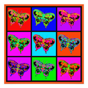 holiES - Psychedelic Butterflies Mosaic Photo Print