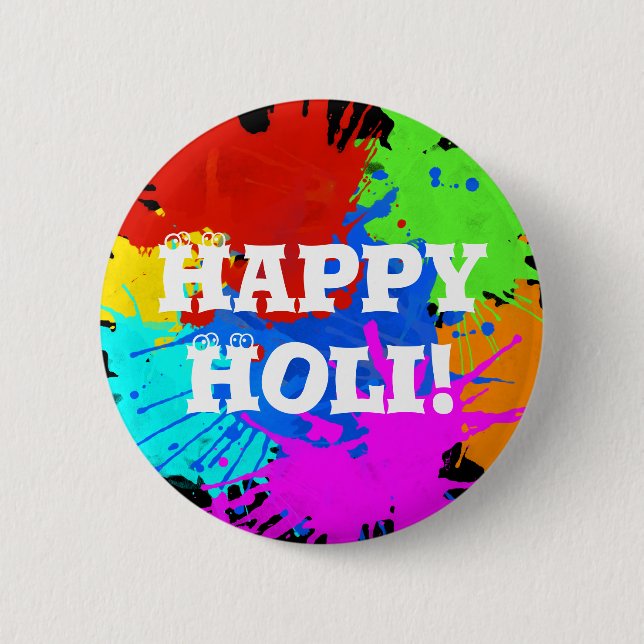 holiES - Splashes round 2 + your ideas 6 Cm Round Badge (Front)