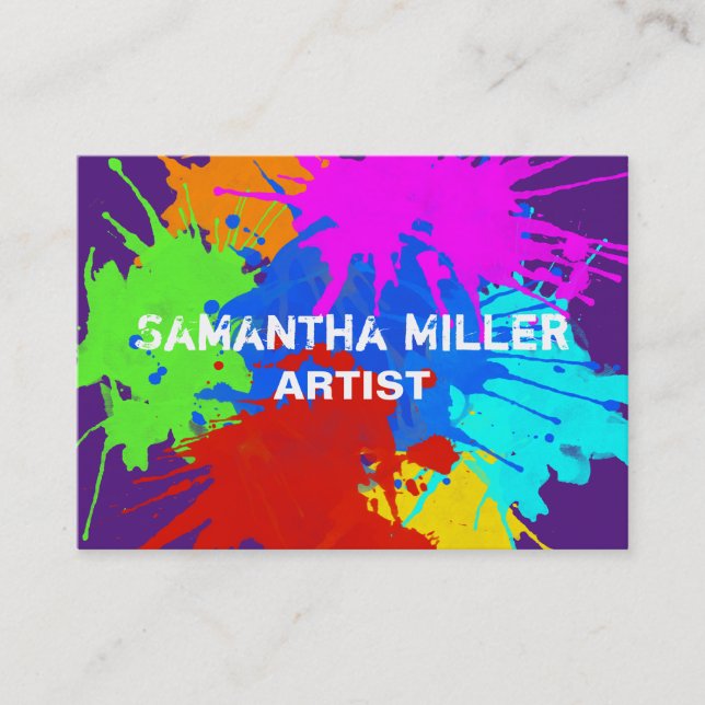 holiES - Splashes round 2 + your ideas Business Card (Front)