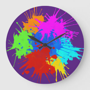 holiES - Splashes round 2 + your ideas Large Clock