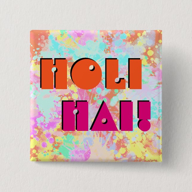 holiES - Splashes seamless pattern pastel 1 15 Cm Square Badge (Front)