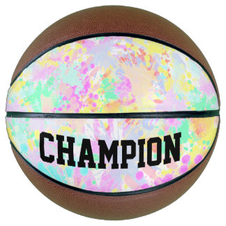 holiES - Splashes seamless pattern pastel 1 Basketball