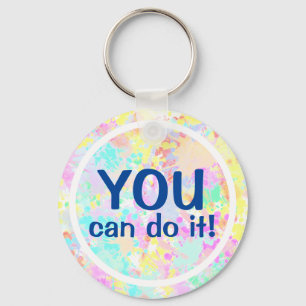 holiES - Splashes seamless pattern pastel 1 Key Ring