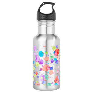 holiES - Splatter multicolored 1 + your backgr. 532 Ml Water Bottle