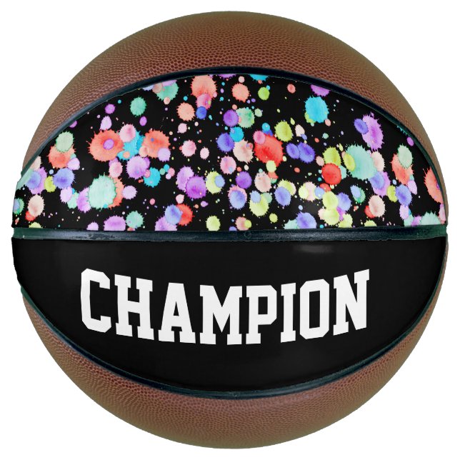 holiES - Splatter multicolored 1 + your backgr. Basketball (Front)
