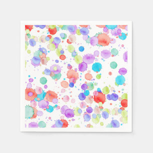 holiES - Splatter multicolored 1 + your backgr. Napkin