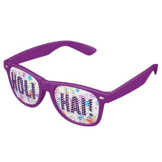 holiES - Splatter multicolored 1 + your backgr. Retro Sunglasses