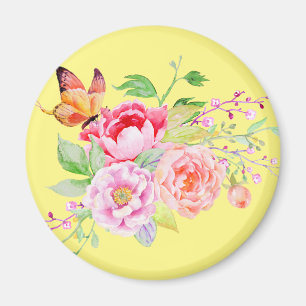 holiES - Watercolor Spring Flowers Bouquet 2 Magnet