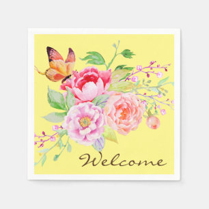 holiES - Watercolor Spring Flowers Bouquet 2 Napkin