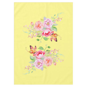 holiES - Watercolor Spring Flowers Bouquet 2 Tablecloth