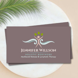 Holistic Bodywork Therapist Massage & Wellness Business Card