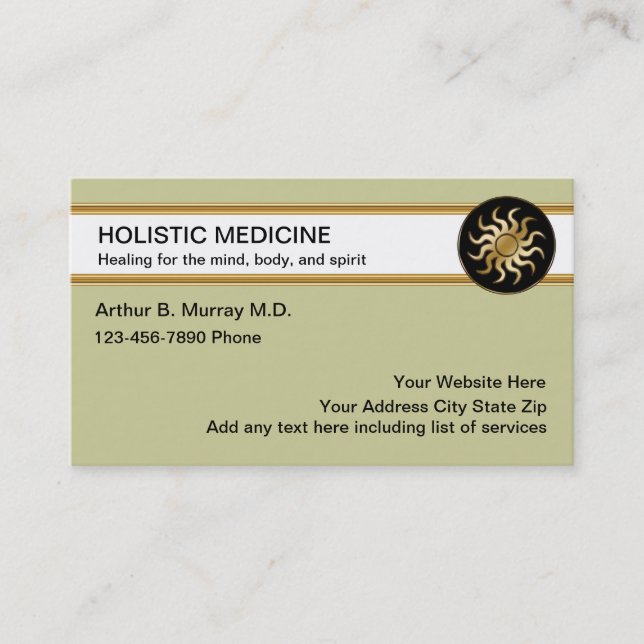 Holistic Business Cards (Front)