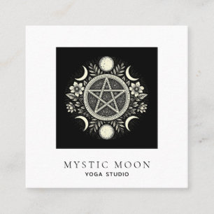 Holistic Celestial Moon  Square Business Card