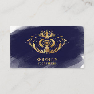 Holistic Celestial Moon Third Eye Yoga Business Card