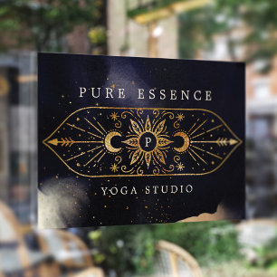 Holistic Celestial Sun & Moon Dark Ink Monogram