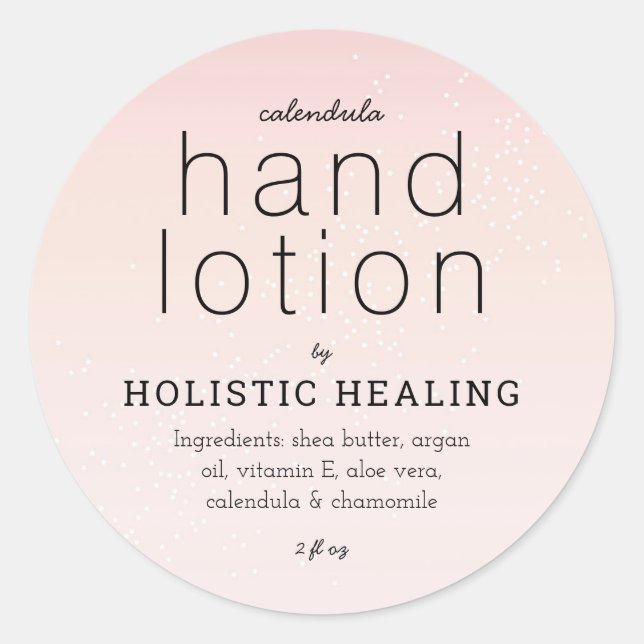 Holistic Healing Spa Product Sticker Label (Front)